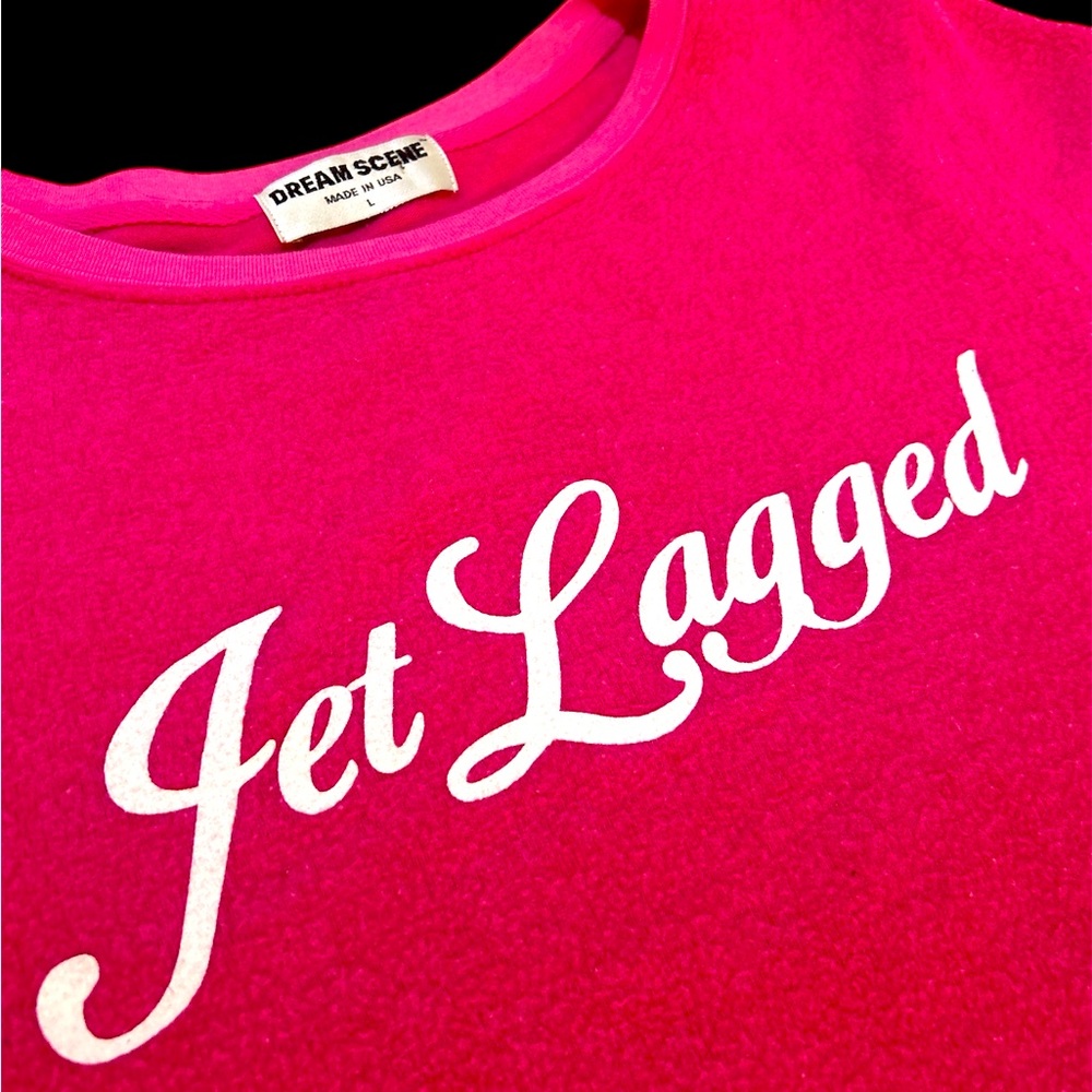 Dream Scene oversized hot pink large sweatshirt Jet Lagged